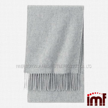 Solid Grey Superior Cashmere Shawl Scarf Unisex